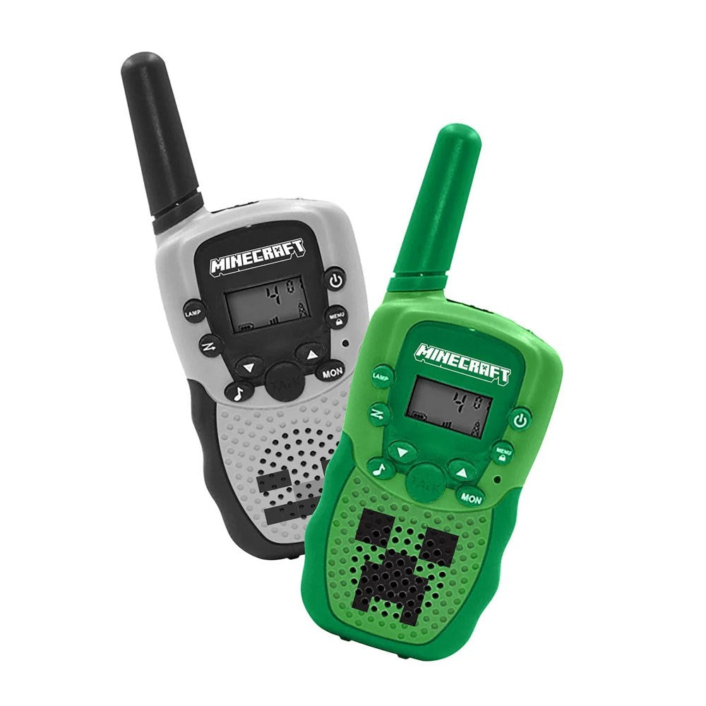 OTL MINECRAFT Walkie Talkie Sæt - Digitalt - 2 stk - Grå / Grøn