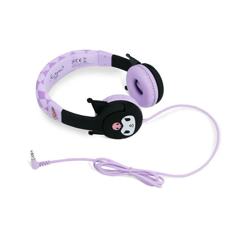Kuromi OTL On-Ear Børne Headset m. 3D Ører - Max. 85dB - Lilla / Sort