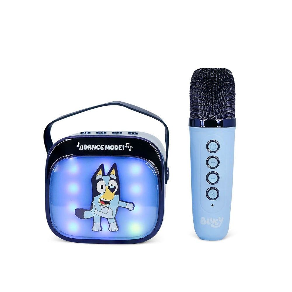 OTL BLUEY Bærbart Karaoke Sæt m. Trådløs Højtaler & Mikrofon - Blå