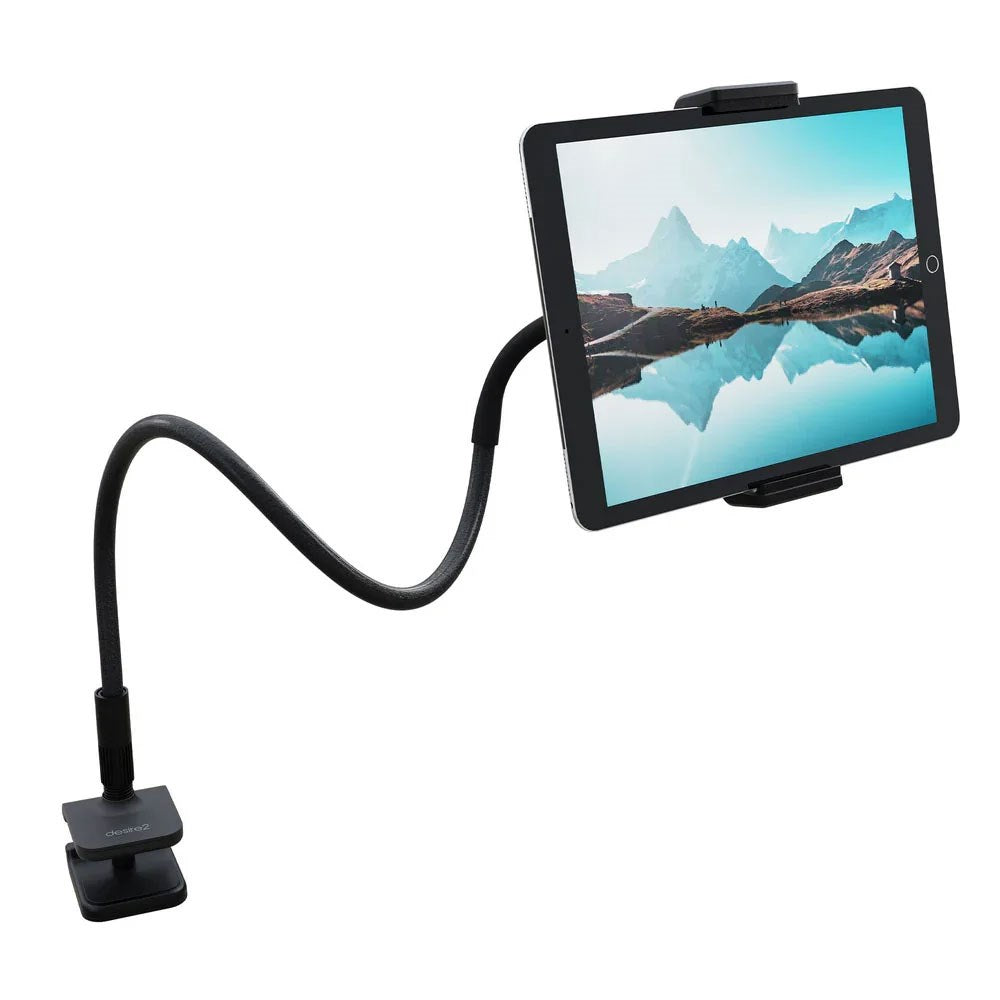 Desire2 Gooseneck Tablet Holder m. Klemme til Bord - Sort