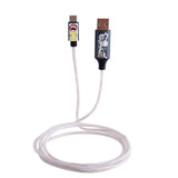 Rick & Morty Light Up USB-A til USB-C Kabel 1.2 Meter - Sort / Multi