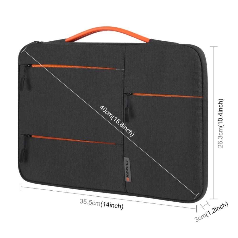 Haweel Laptop Taske m. Håndtag 14" (34.5 x 25 cm) - Sort