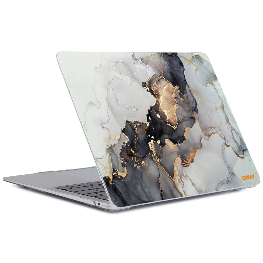 MacBook Air 13 (2020) ENKAY Hard Plastik Case - Marmor - Grå