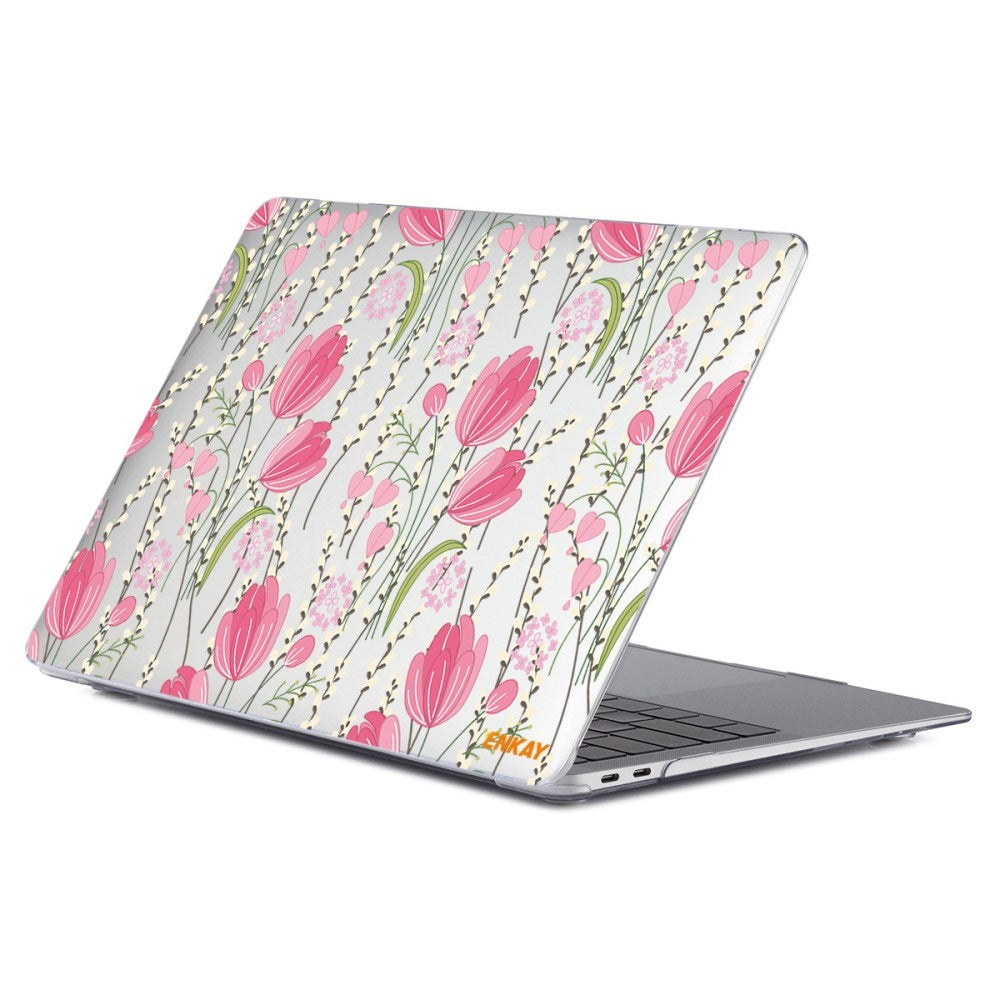 Macbook Air 13 M1 (2020) / Air 13 (2018-2020) ENKAY Hårdt Plastik Bærbar Cover m. Motiv - Tulipaner