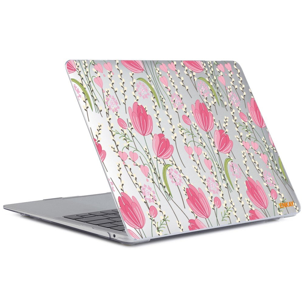 Macbook Air 13 M1 (2020) / Air 13 (2018-2020) ENKAY Hårdt Plastik Bærbar Cover m. Motiv - Tulipaner