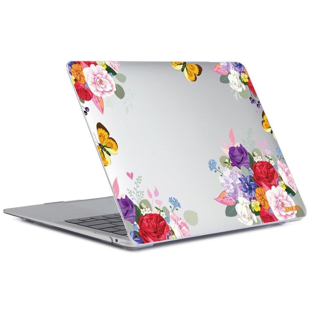 Macbook Air 13 M1 (2020) / Air 13 (2018-2020) ENKAY Hårdt Plastik Bærbar Cover m. Motiv - Buket Blomster