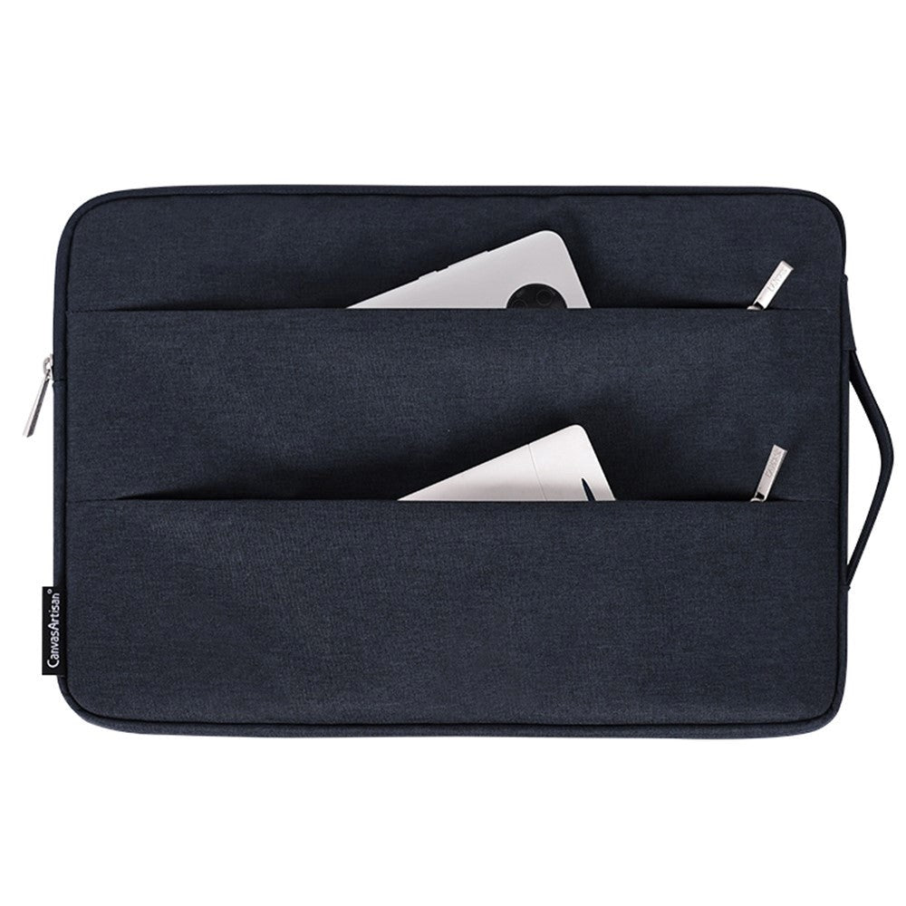 CanvasArtisan Sleeve m. Håndtag Til Bærbar PC / Macbook 15" - (39 x 28 x 2 cm) - Sort