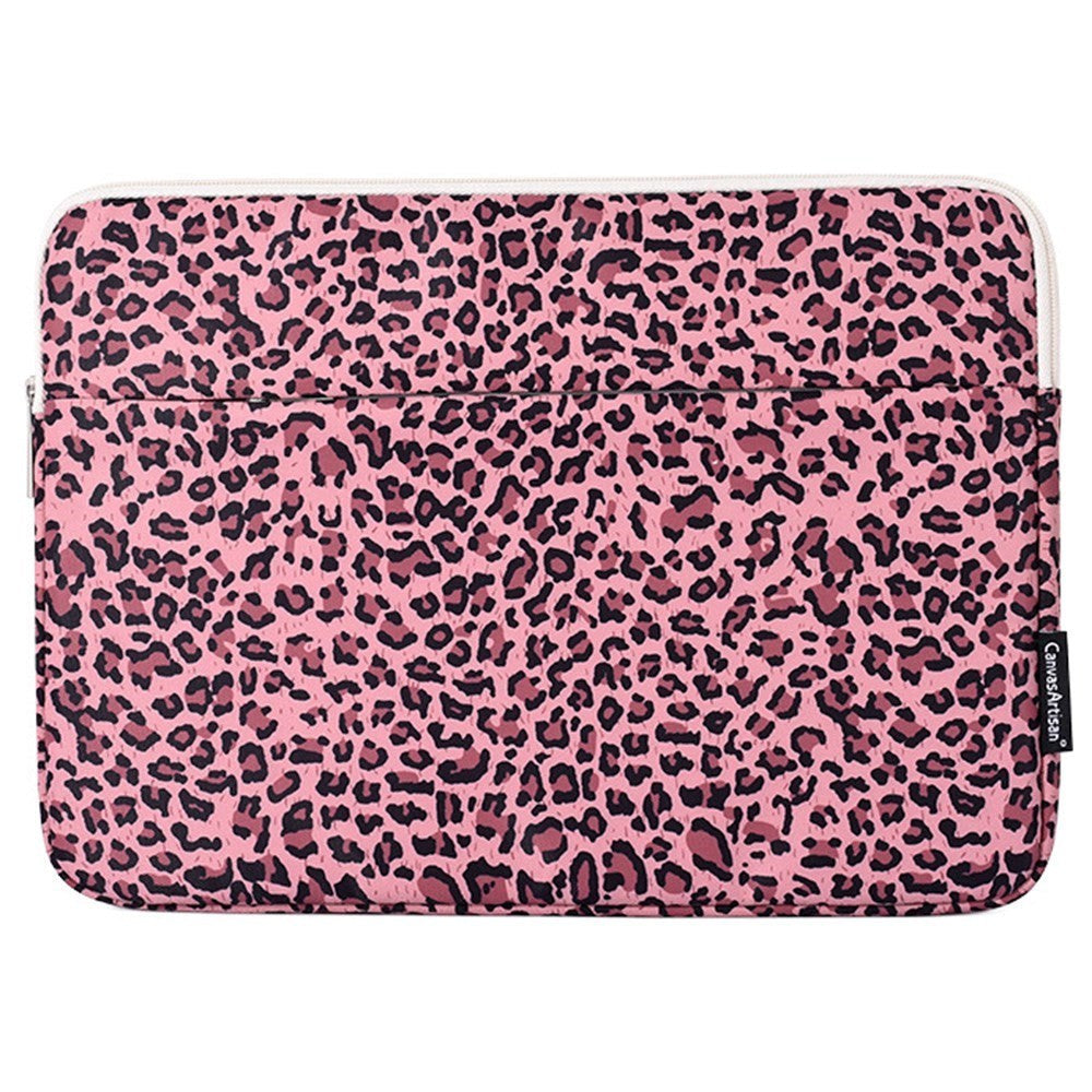 CanvasArtisan Sleeve m. Leopard Motiv Til Bærbar PC / Macbook 15