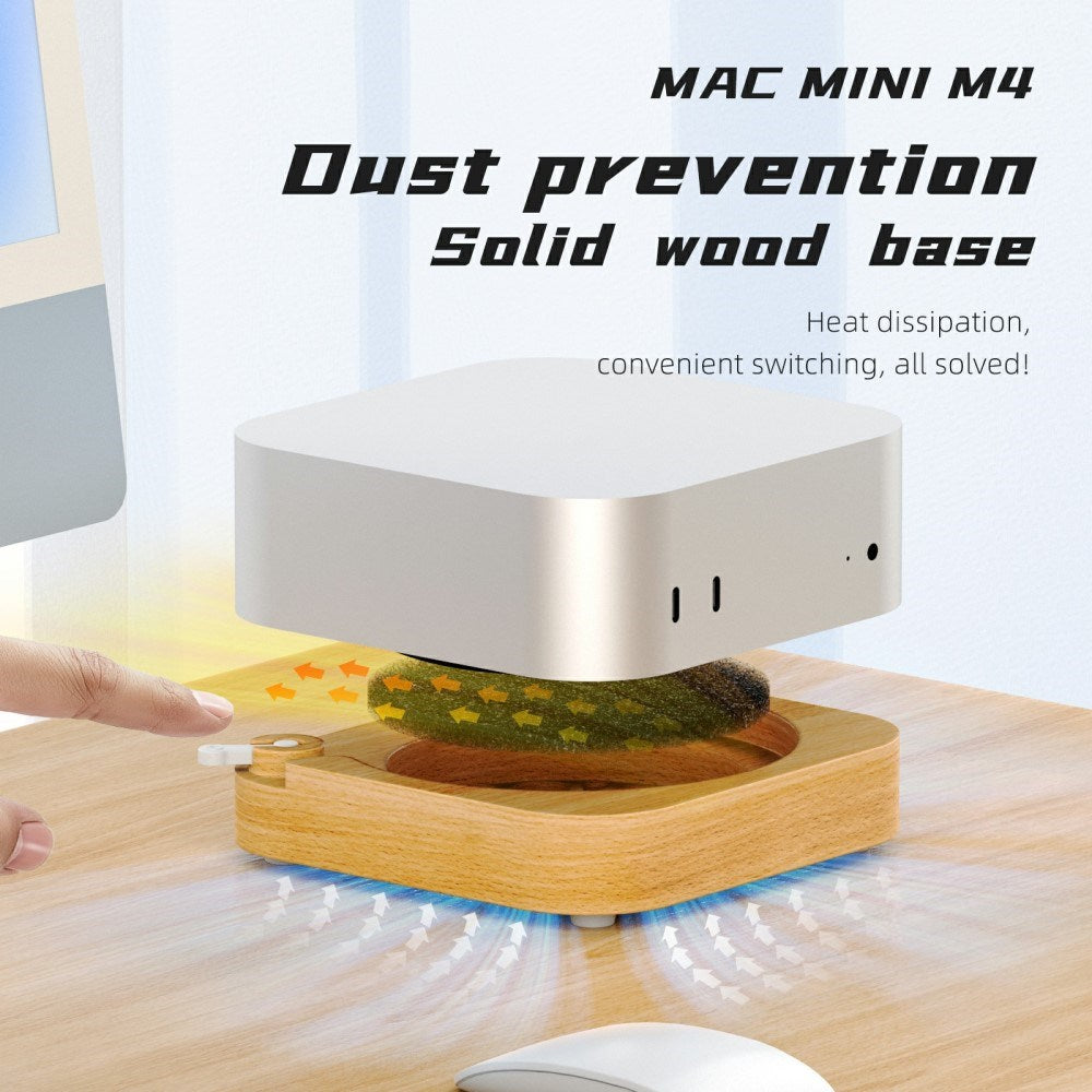 Mac Mini M4 / M4 Pro Stander – Optimeret Køling og Støvbeskyttelse i Træ