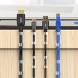 CableCreation Dobbeltklæbende Kabelholder i Large - 50 stk - Gennemsigtig