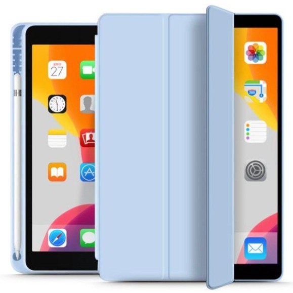 Tech-Protect Smartcase iPad 10.2'' (2019 / 2020 / 2021) Tri-fold Cover m. Pen Holder - Sky Blue