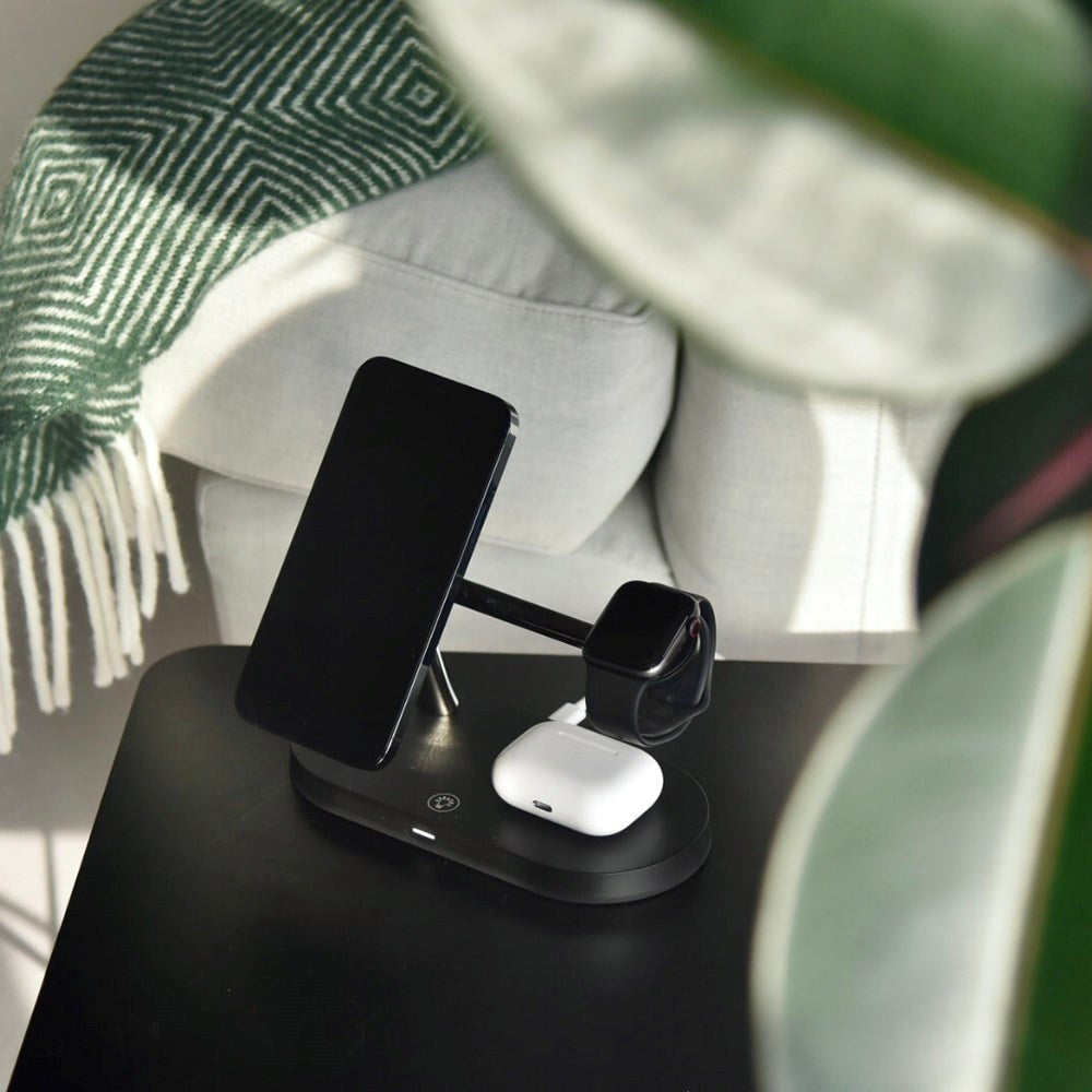 Tech-Protect A12 3-in-1 Trådløs Oplader 15W - Sort (DEMO)