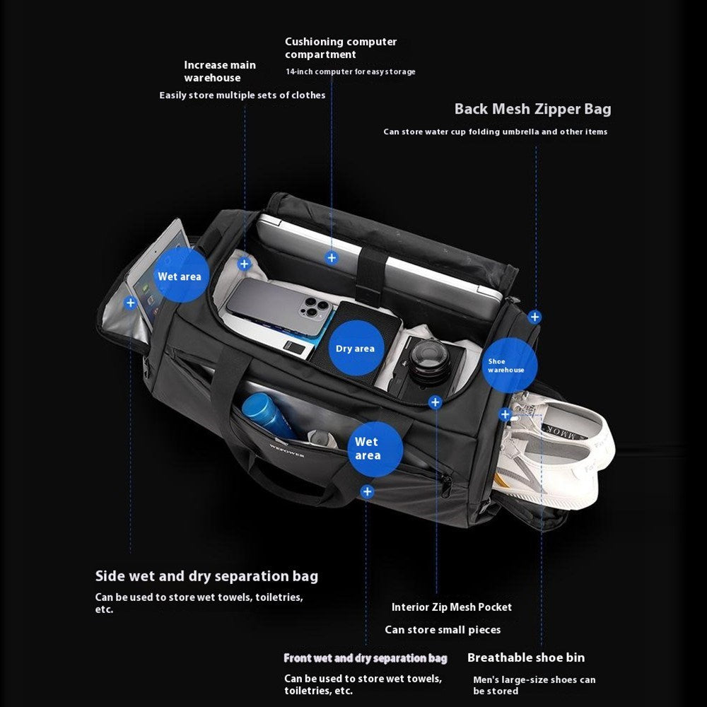WEPOWER Premium Rejse- og Gymnastikrygsæk - Grå