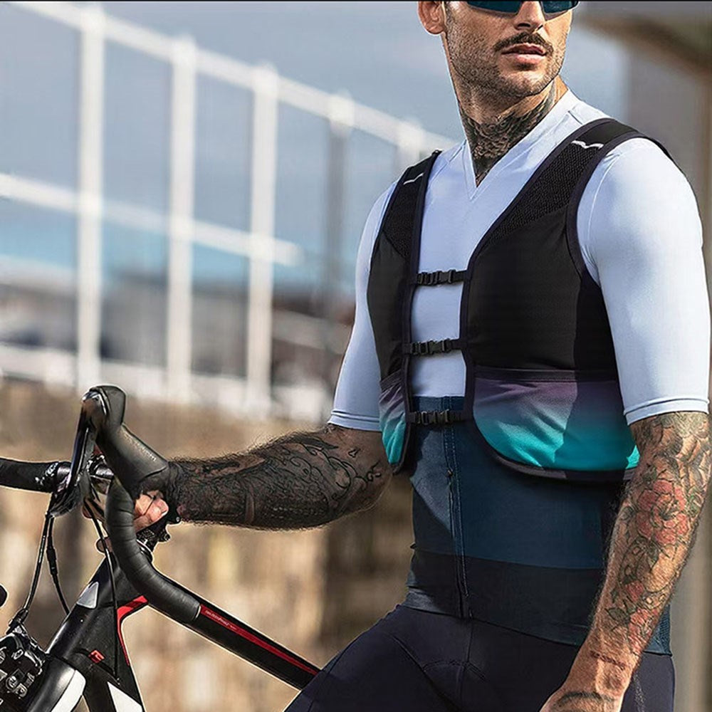 Justerbar Unisex Løbevest m. Reflekser og Lommer - Sort