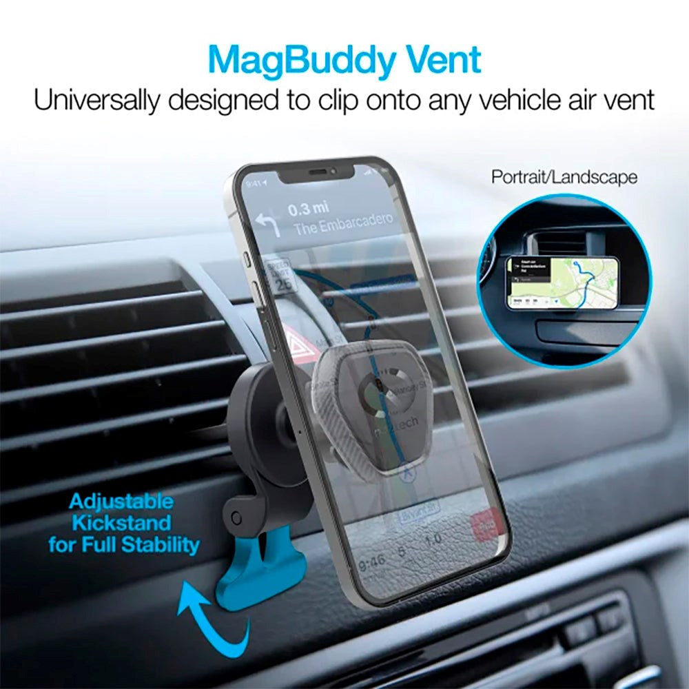 Naztech MagBuddy Universal Mount til Ventilation - Sort