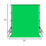 2 x 2 m Fotobaggrund Kit - Grøn - (DEMO)