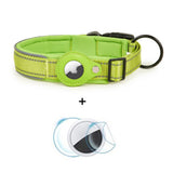 Hundehalsbånd med AirTag 1. & 2. Gen. Holder - Str. L (43-50 cm) - Grøn