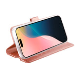 iPhone 16 Vivanco Classic Wallet Læder Flip Cover m. Pung - Rose Gold