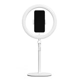 KODAK LED Ring Light Bord Stander m. Kameraholder & Mobilholder - Hvid