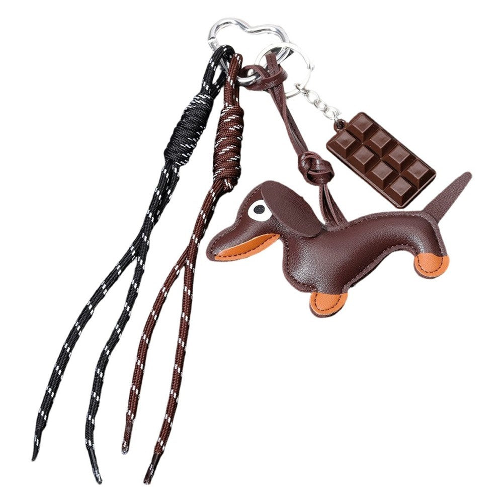Taskevedhæng - Gravhund & Chokolade - Brun