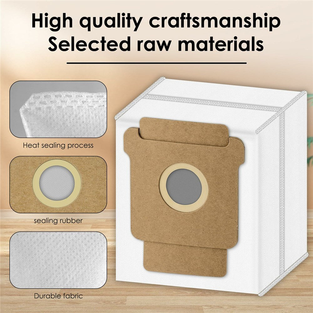 4 stk. Støvsugerpose til iRobot Roomba 105 Combo / 205 Dustcompactor / Plus 405 Combo / Plus 505 Combo Robotstøvsuger - Hvid