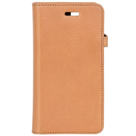 Buffalo - iPhone 6 / 6s - 2-i-1 Ægte Læder Flip Cover - Beige