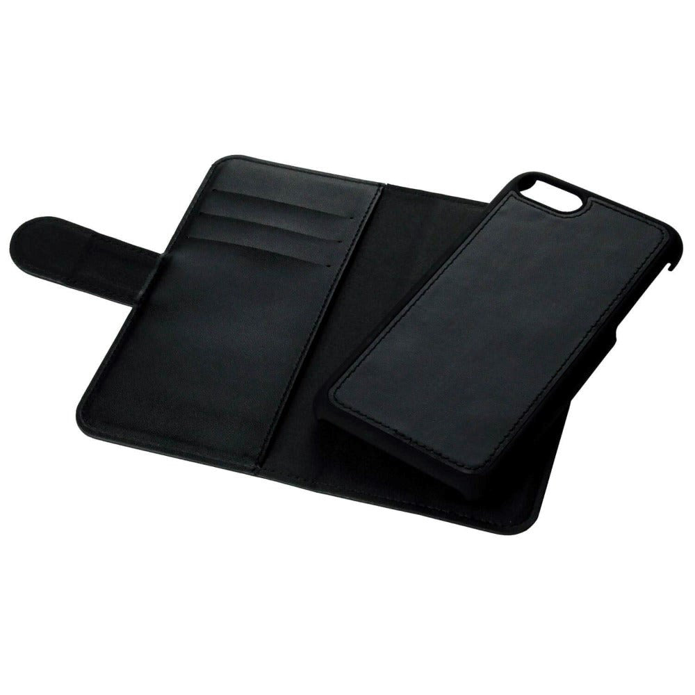 iPhone 6/7/8 Plus GEAR 2-in-1 Læder Flip Cover m. Pung & Magnet - Sort