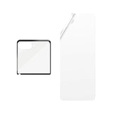 Motorola Razr 50 - PanzerGlass 2-i-1 Skærmbeskytter i Glas & Film - Gennemsigtig/Sort Kant