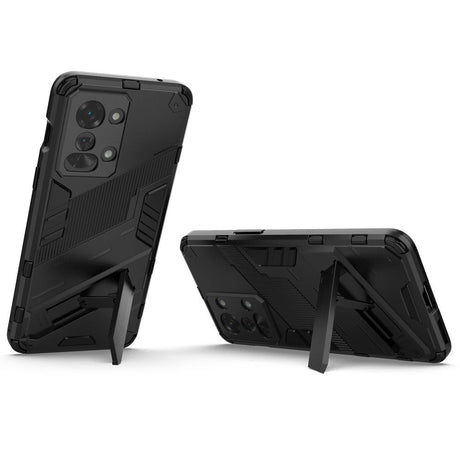 OnePlus Nord 2T (5G) Hybrid Håndværker Bagside Cover m. Kickstand - Sort