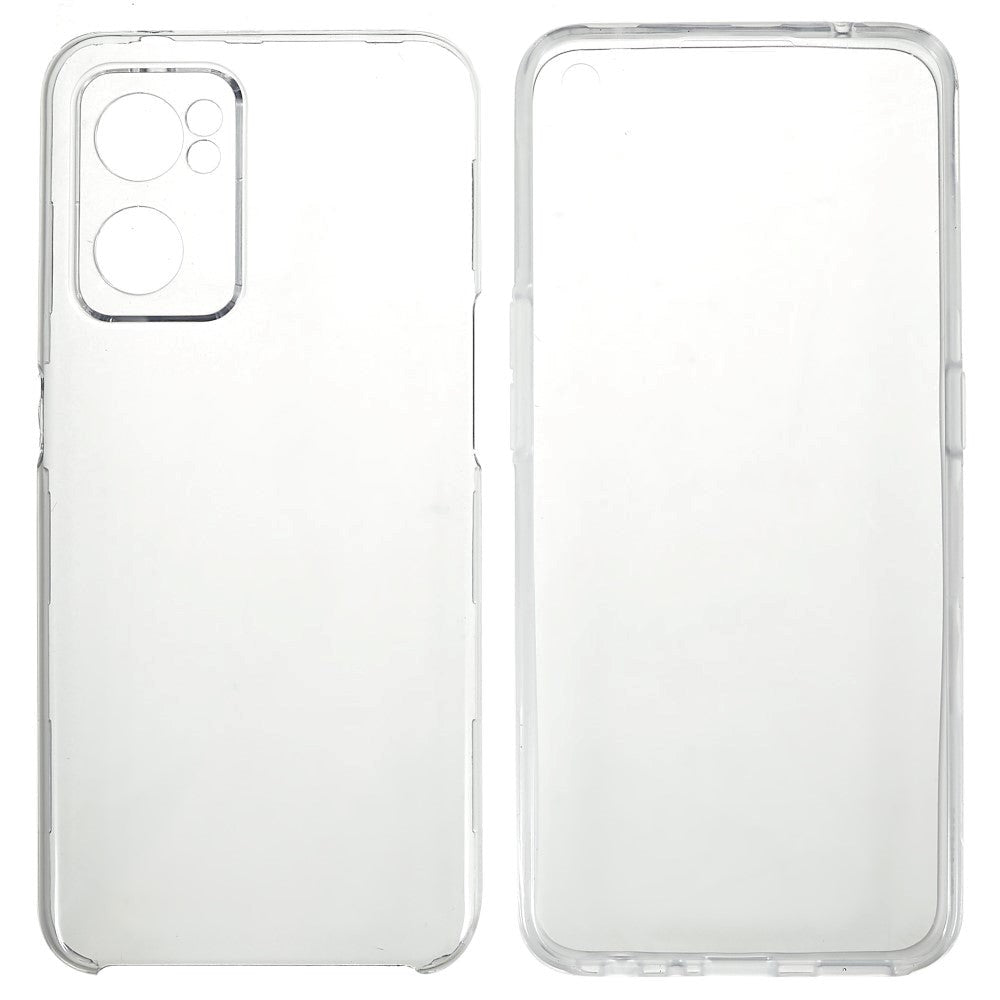 Oppo Find X5 Lite Fleksibelt Bagside Plastik Cover m. Skærmbeskyttelse - Gennemsigtig