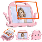 EIDERWOOD iPad Air 11" (2025 / 2024) / Pro 11" (2025 - 2018) Børne Bagside Cover m. Skulderstrop & Håndholder - Blæksprutte - Lyserød