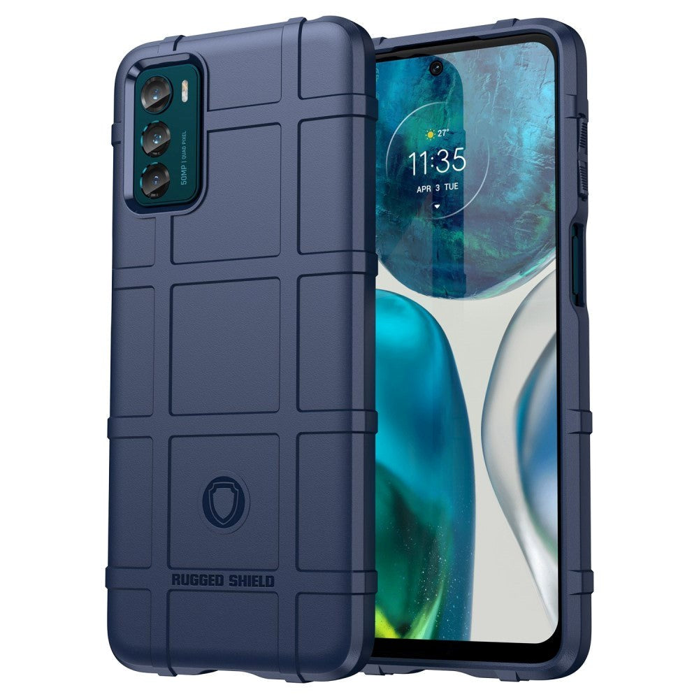 Motorola Moto G42 Rugged Shield Series Håndværker Bagside Cover - Blå