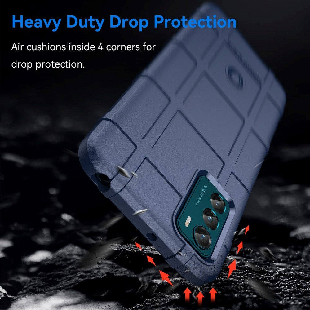 Motorola Moto G42 Rugged Shield Series Håndværker Bagside Cover - Blå