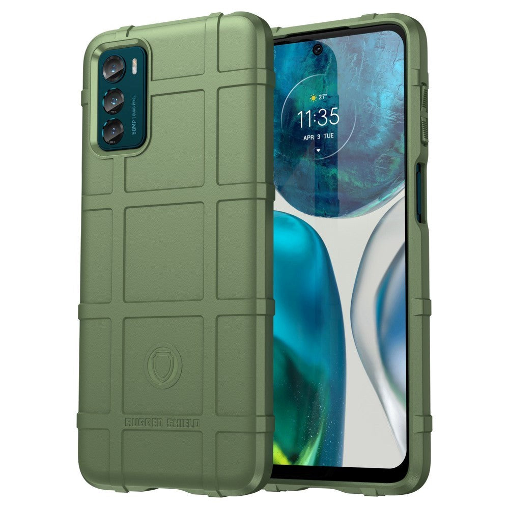 Motorola Moto G42 Rugged Shield Series Håndværker Bagside Cover - Grøn