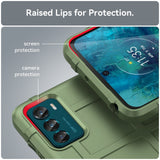 Motorola Moto G42 Rugged Shield Series Håndværker Bagside Cover - Grøn