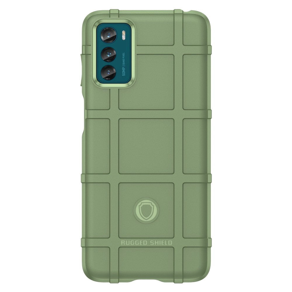 Motorola Moto G42 Rugged Shield Series Håndværker Bagside Cover - Grøn