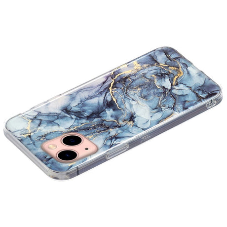 iPhone 13 Fleksibelt Bagside Cover Marmor Mønster - Grå