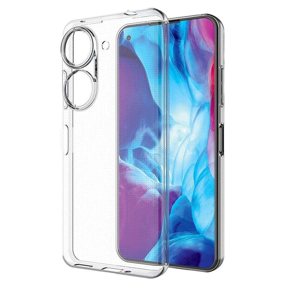 Asus Zenfone 9 Fleksibelt Plastik Bagside Cover - Gennemsigtig