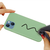 iPhone 14 Silikone Bagside Cover - Mintgrøn