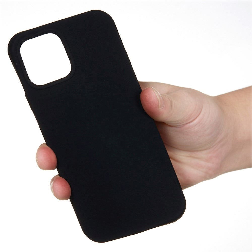 iPhone 14 Silikone Bagside Cover - Sort