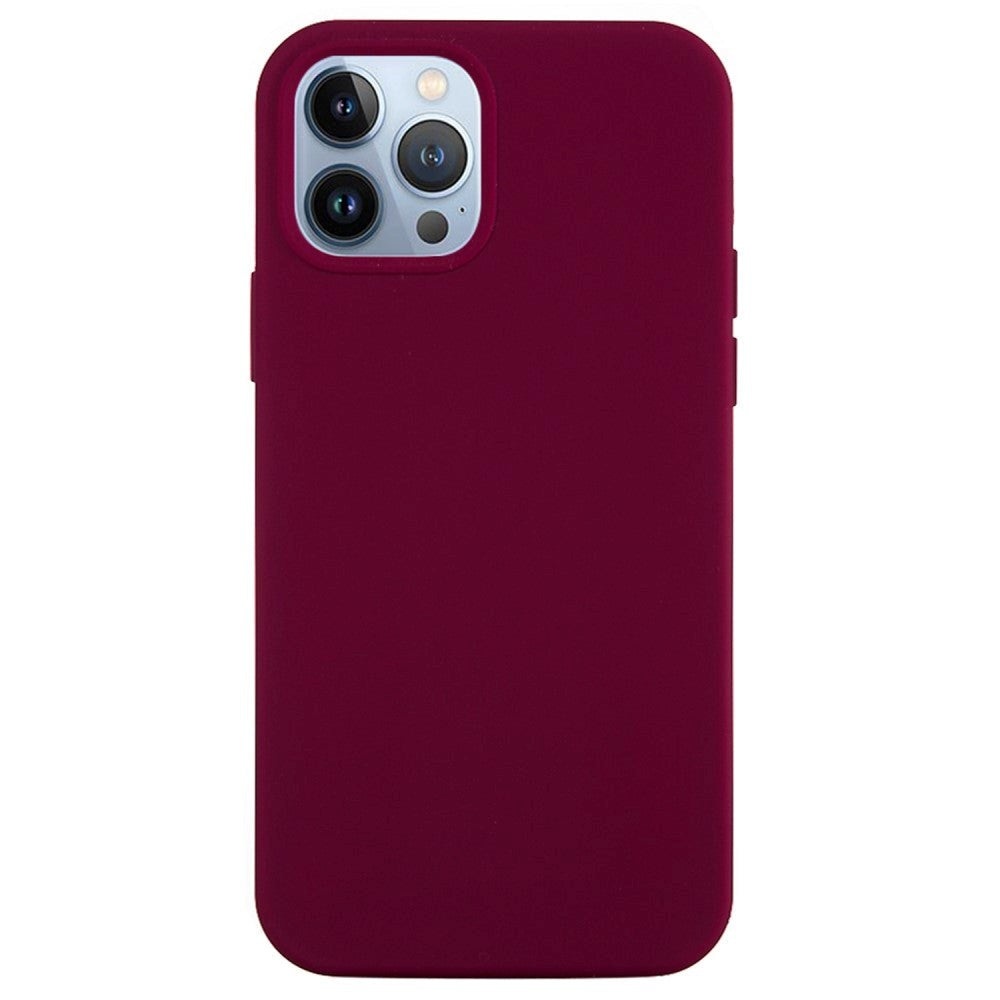 iPhone 14 Pro Max Silikone Bagside Cover - Vin Rød