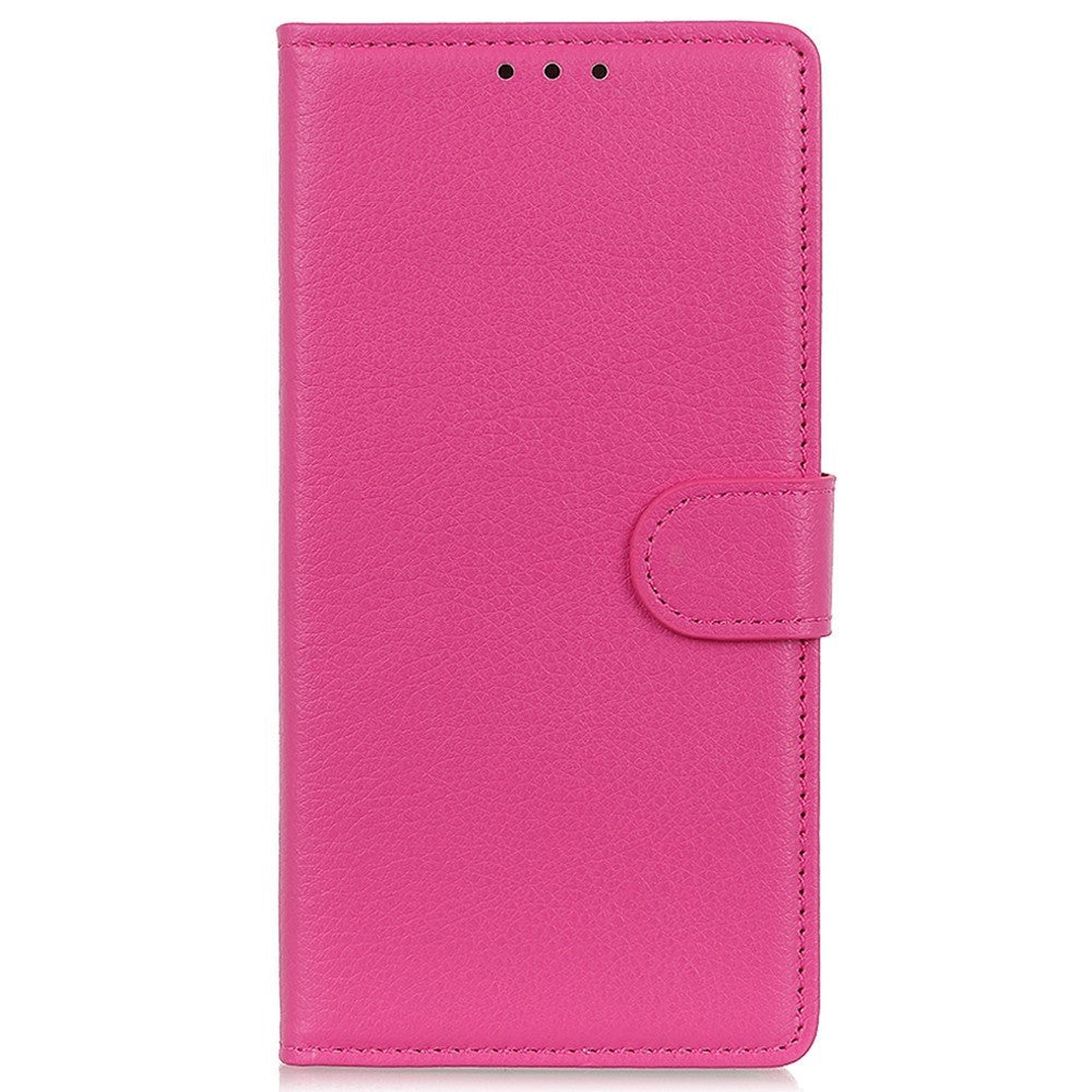 Samsung Galaxy M13 Litchi Læder Flip Cover m. Pung - Pink