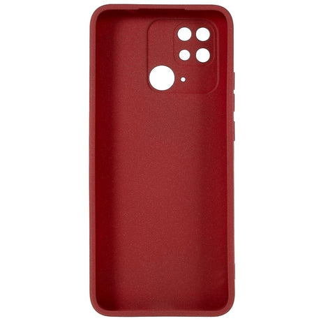 Xiaomi Redmi 10C Mat Fleksibelt Plastik Bagside Cover - Rød