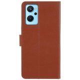 Oppo A76 / Realme 9i Læder Flip Cover m. Pung & Ståfunktion - Brun