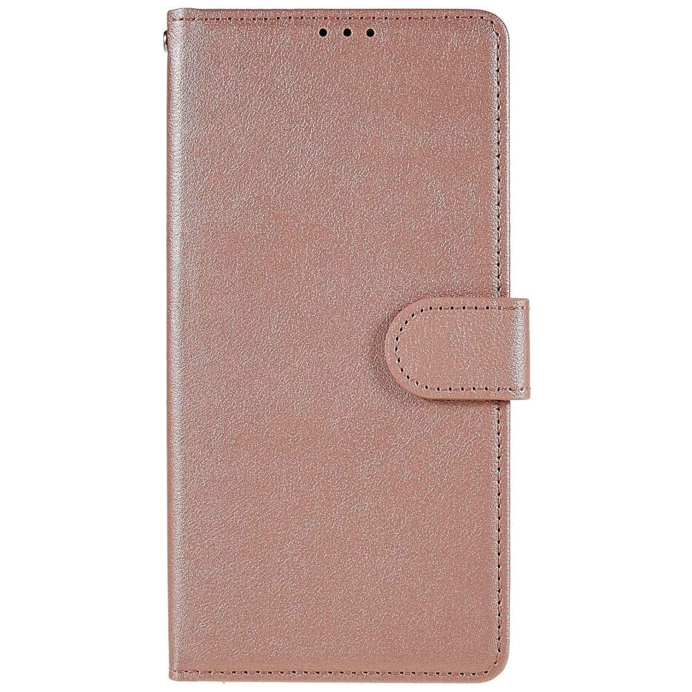 Oppo A76 / Realme 9i Læder Flip Cover m. Pung & Ståfunktion - Rose Gold