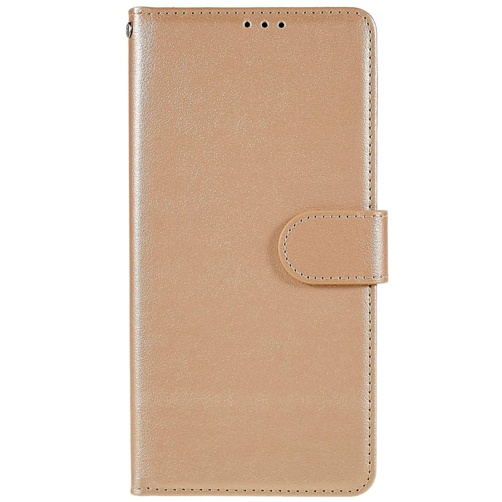 Oppo A76 / Realme 9i Læder Flip Cover m. Pung & Ståfunktion - Guld