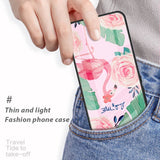 iPhone 14 Pro Bagside Cover m. Glasbagside - Flamingo
