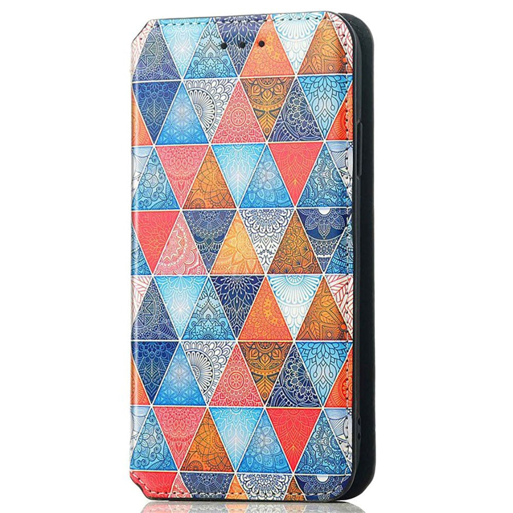 iPhone 14 Plus Mønster Læder Flip Cover m. Kortholder - Mandala