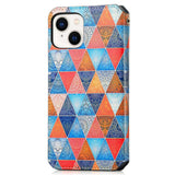 iPhone 14 Plus Mønster Læder Flip Cover m. Kortholder - Mandala