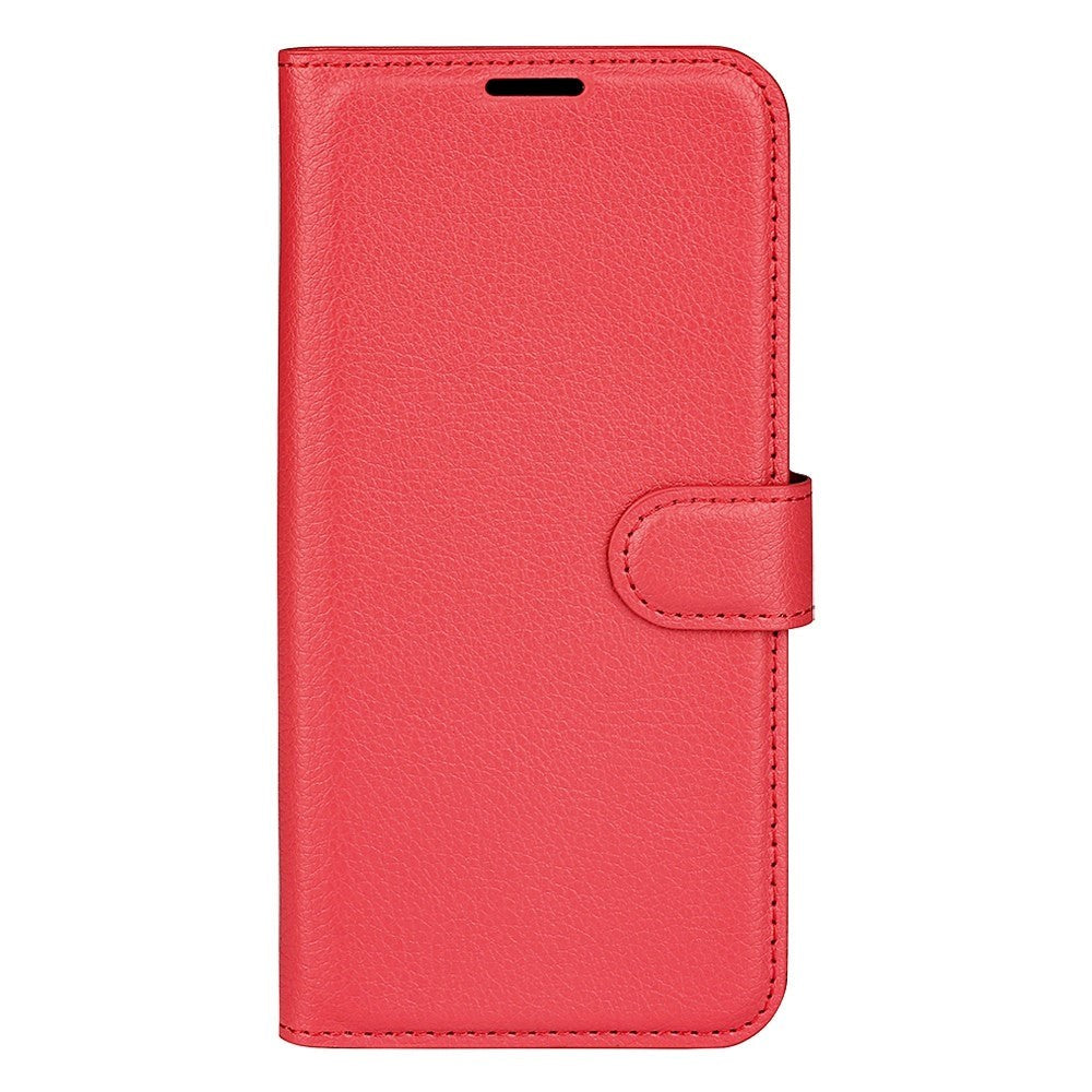 Xiaomi Poco F4 GT Litchi Læder Flip Cover m. Pung - Rød